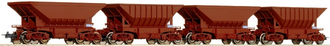 Set of 4 ore cars LKAB<br /><a href='images/pictures/Roco/67034.jpg' target='_blank'>Full size image</a>
